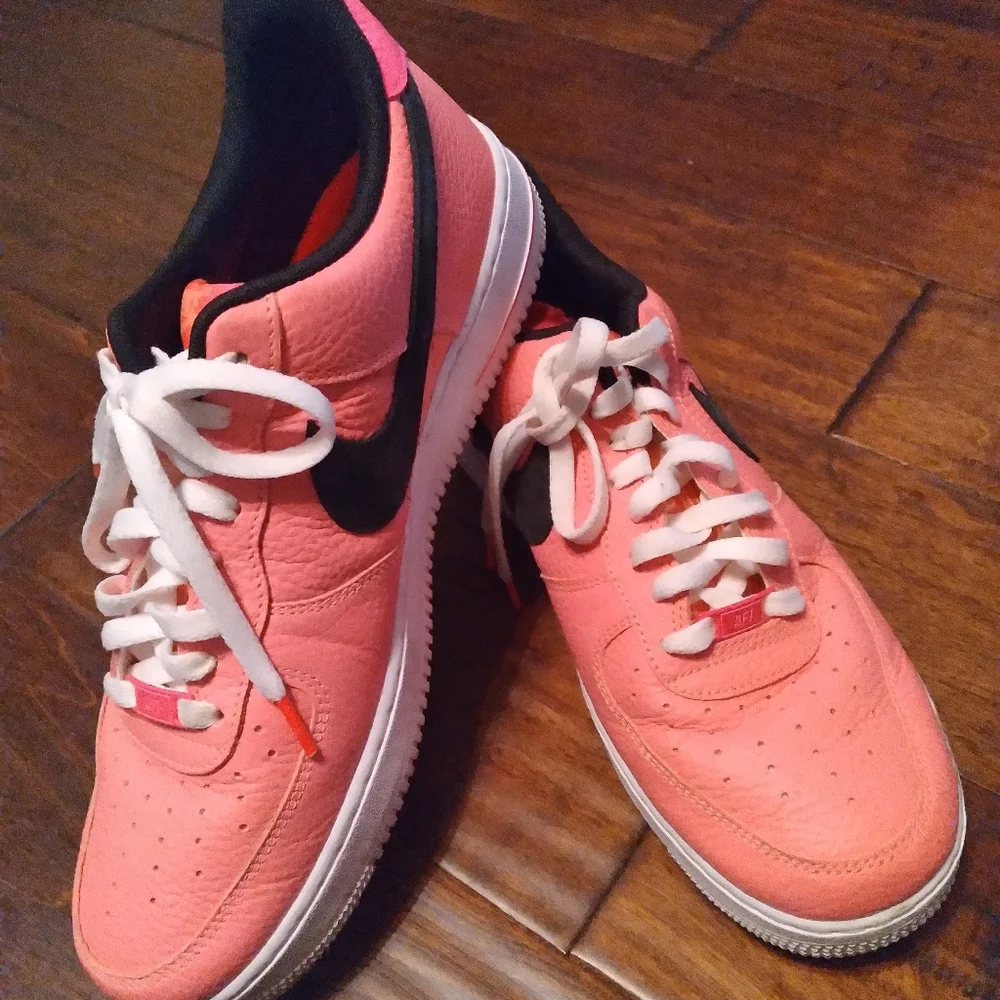 Nike Air Force 1 Low Atomic Pink Black White Sneakers‎ AF1 Low-Top Shoes